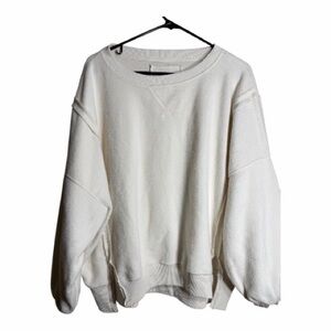American Eagle Outfitters Cream Crew Neck Sweater